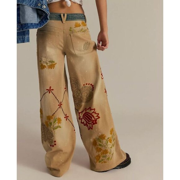 Free People We the Free falling love wide-leg jeans Size 25 New with tags - Picture 2 of 13